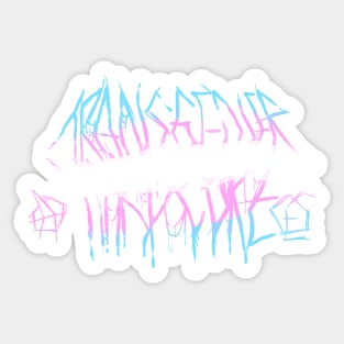 TRANSGENDER HARDCORE - FLAG Sticker